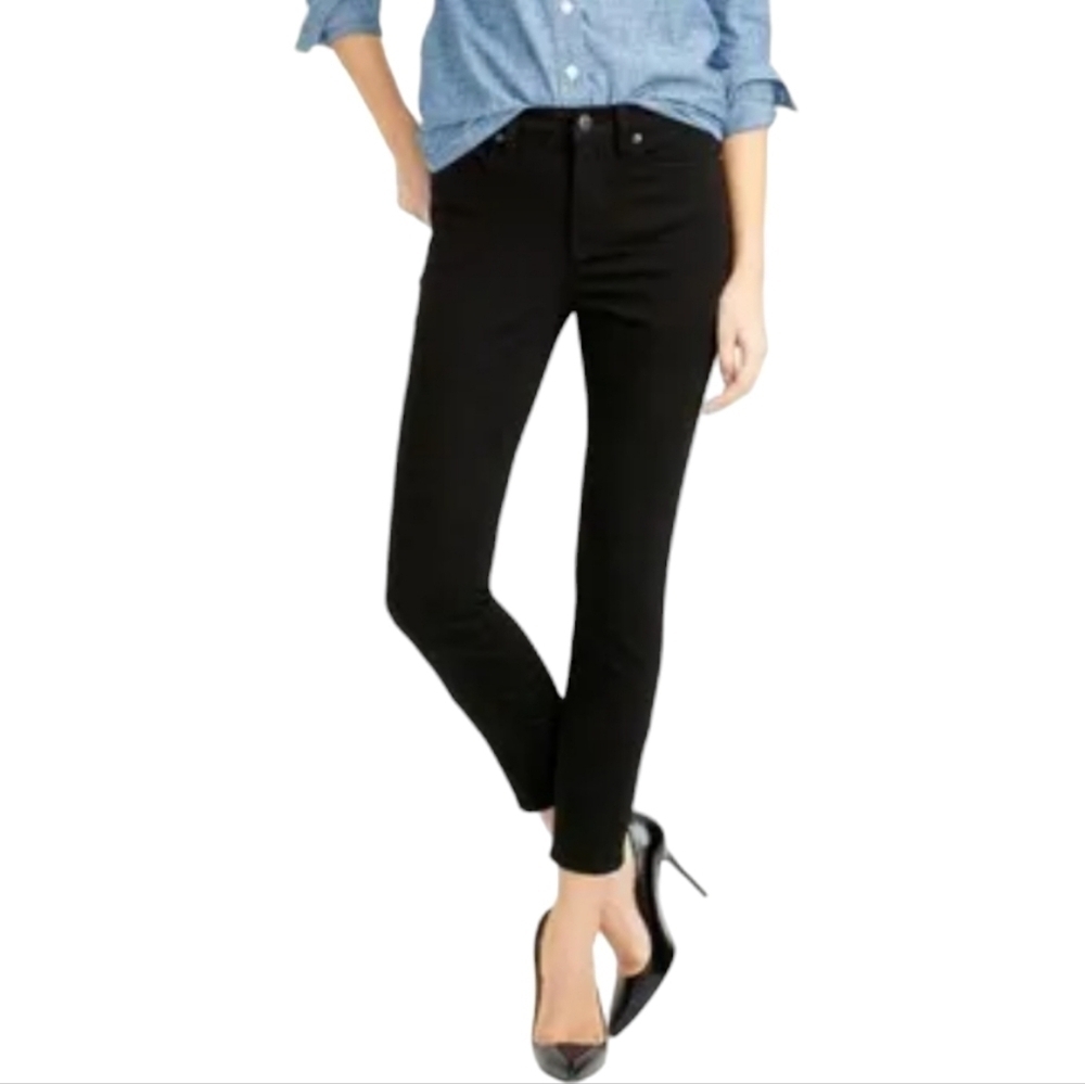 J. Crew 9" High Rise Skinny Black Denim Jeans‎ Size 27